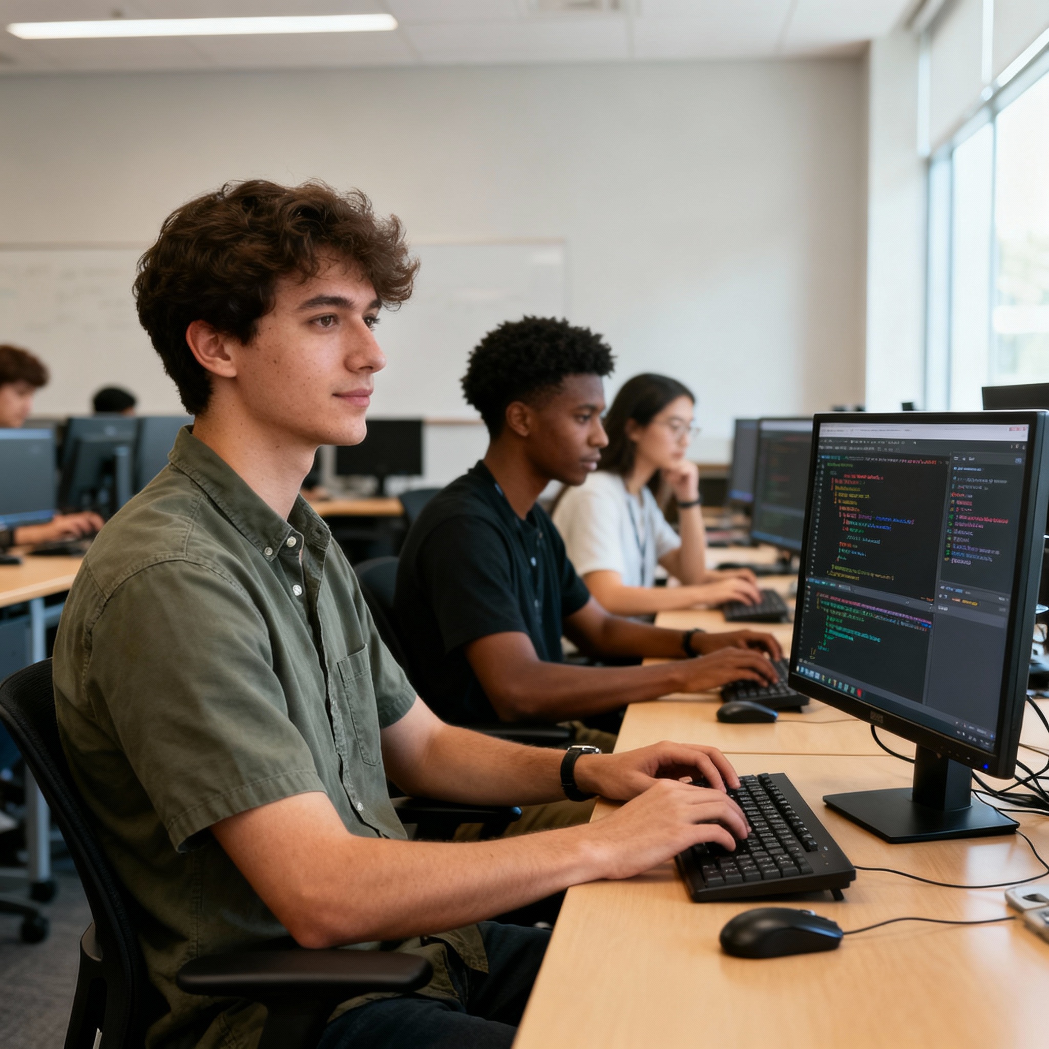 Code School Canada students learning to code together